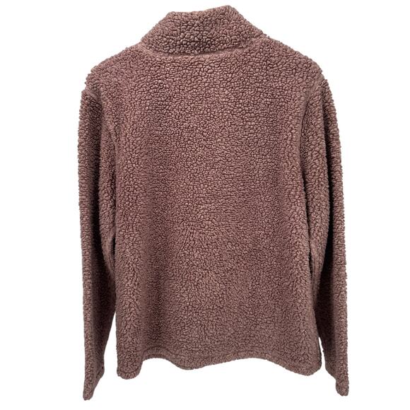 Mountain Khakis Jacket Womens Large Pink Sherpa Fleece Apres Pullover 1/2 Zip - Picture 4 of 8